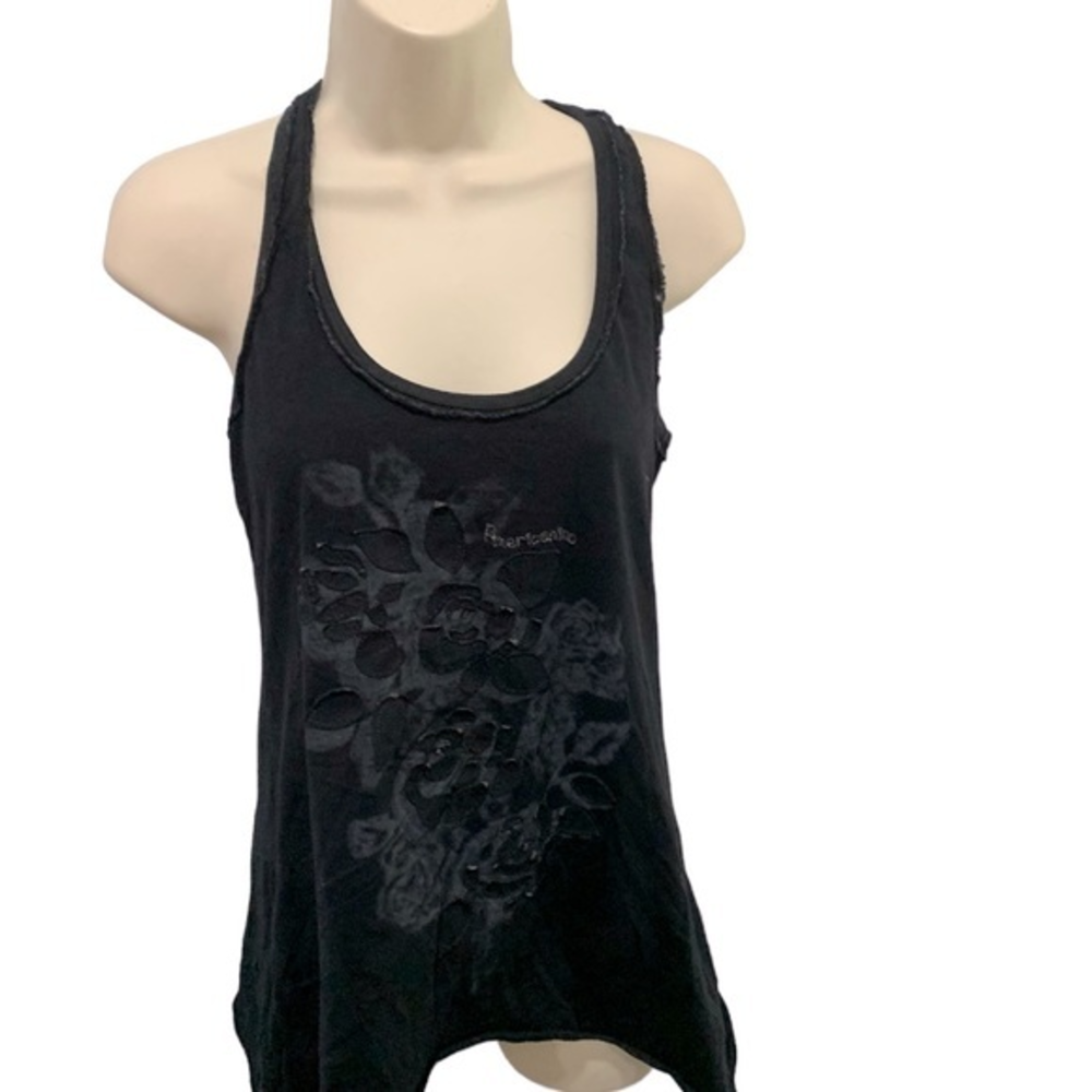 Americanino‎ Black Racorback Tank Top Women’s Size Med